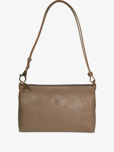 Il Bisonte logo-detail leather clutch bag