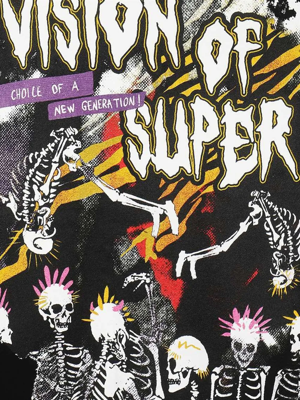 Vision Of Super logo-print cotton hoodie Zwart