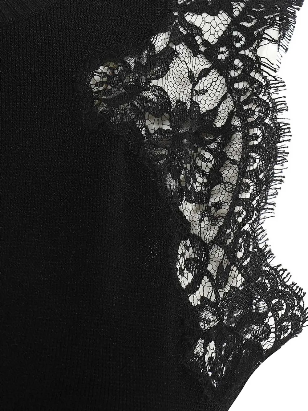 Ermanno Scervino lace-insert midi dress Zwart