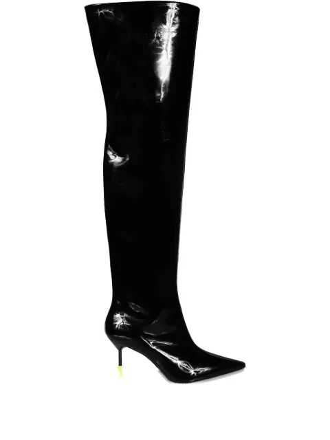 MSGM patent-leather pointed-toe boots
