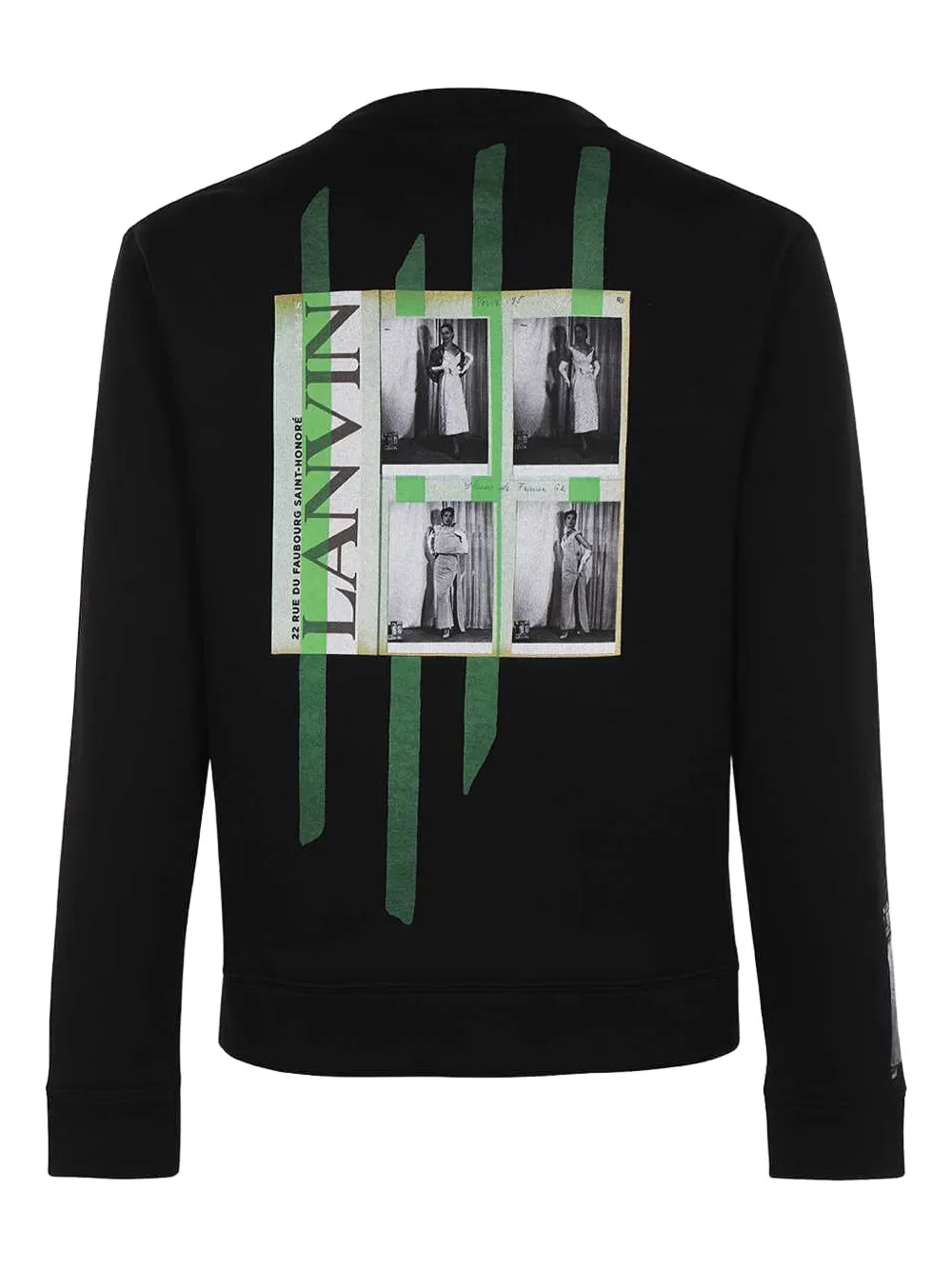 Lanvin crew-neck photographic-print sweatshirt - Zwart