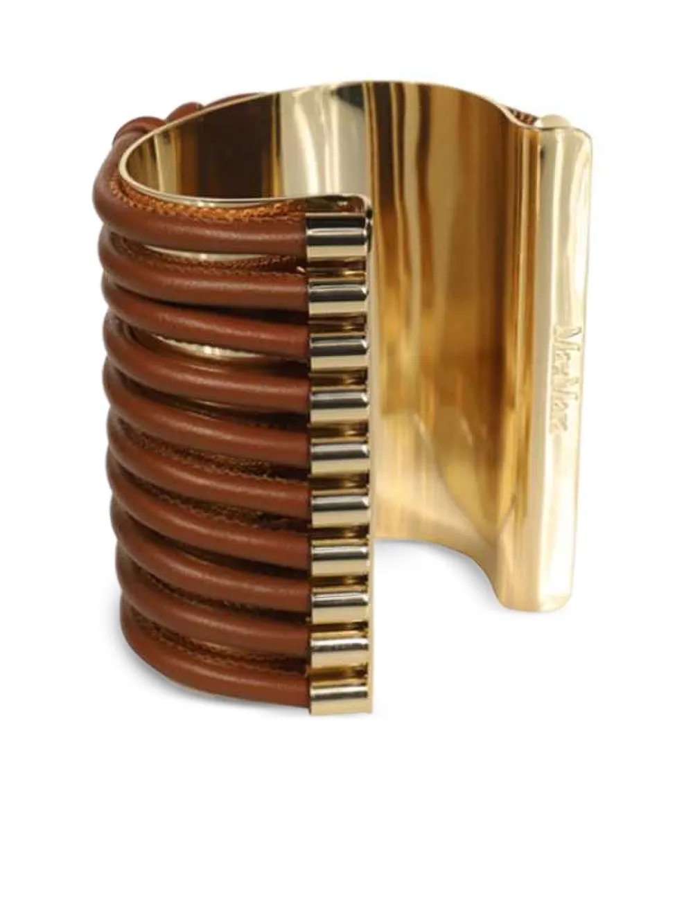 Max Mara leather-inserts metal bracelet | Image 2