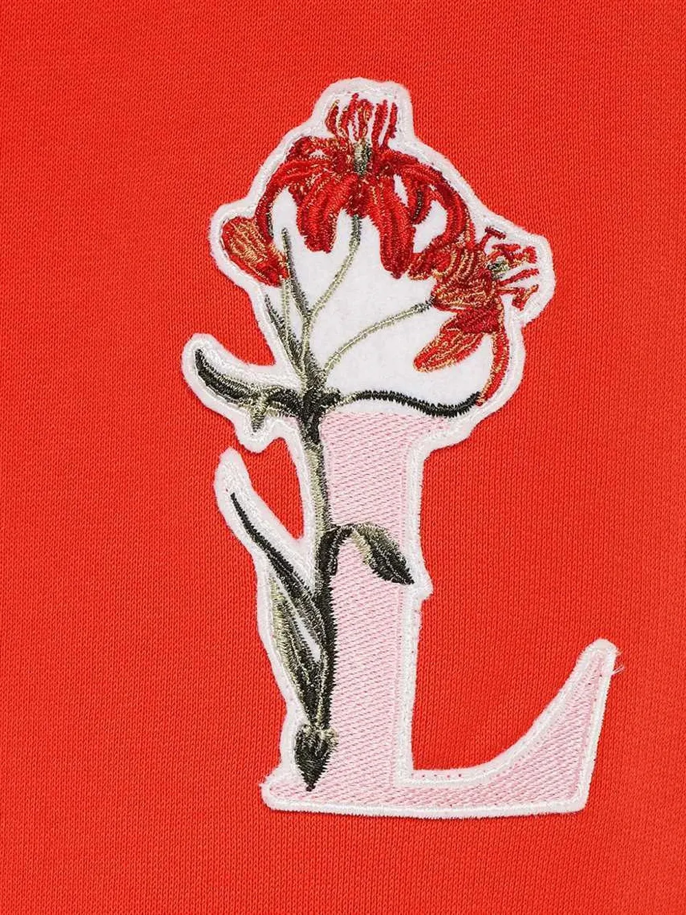 Lanvin rose-applique track pants Rood