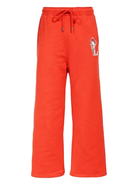 Lanvin rose-applique track pants