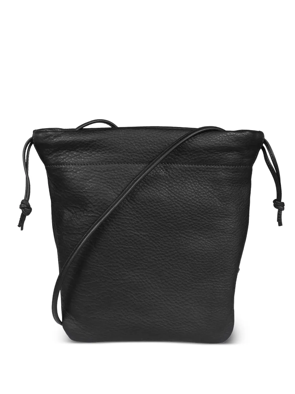 Il Bisonte drawstring leather cross body bag | Black | Image 1
