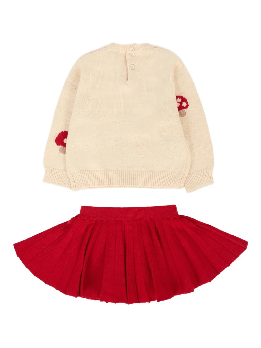 Mayoral mushroom-detail pleated skirt set - Rood