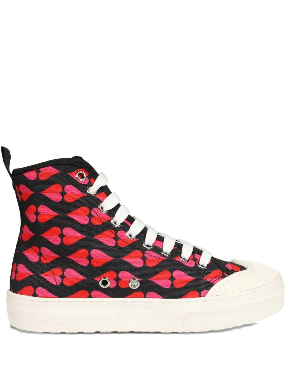 Weekend Max Mara heart-print high-top sneakers Black