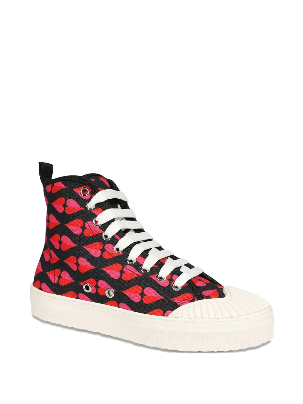 Weekend Max Mara heart-print high-top sneakers - Zwart