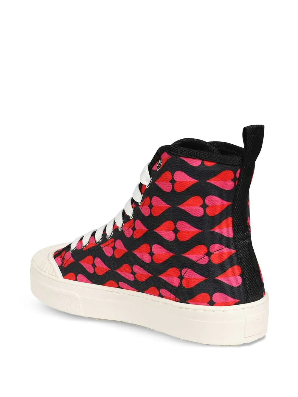 Weekend Max Mara heart-print high-top sneakers Black