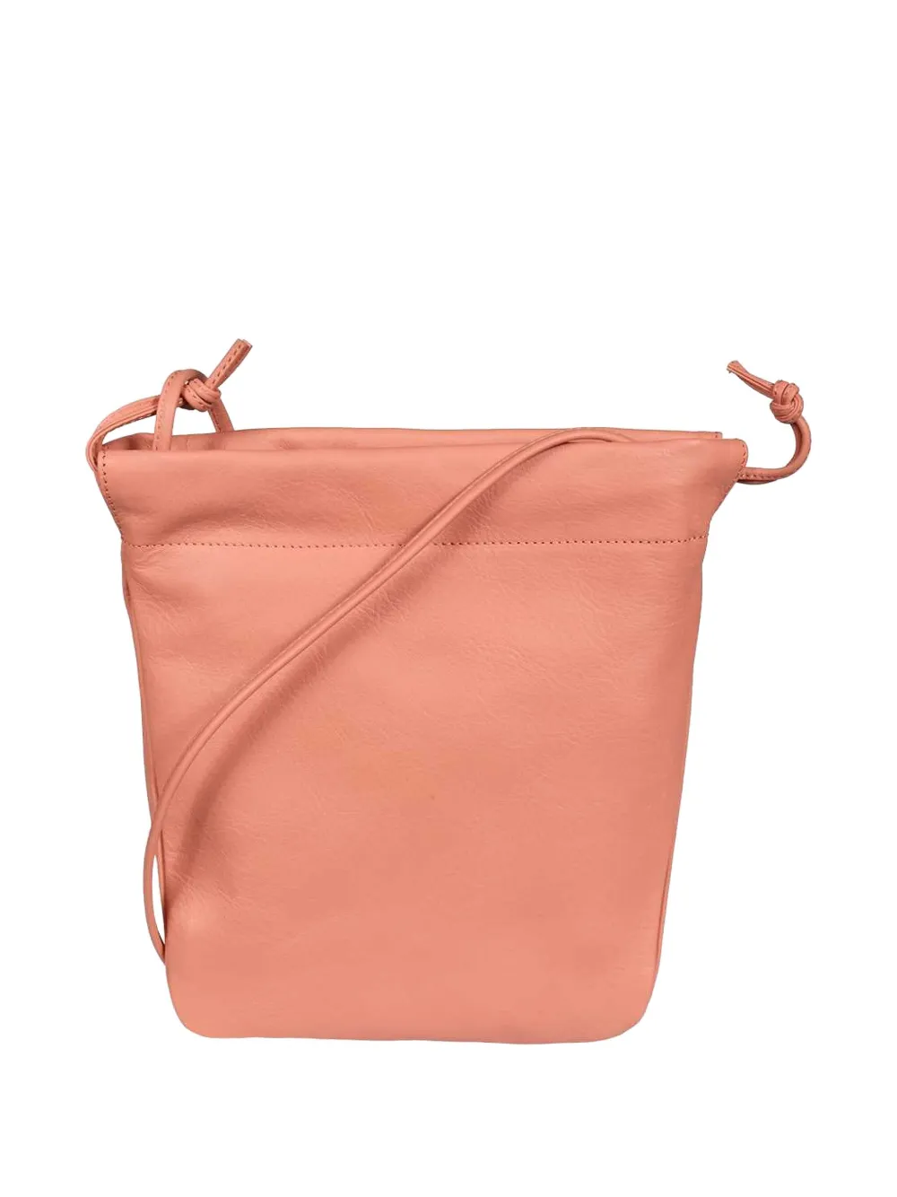 Il Bisonte Drawstring Leather Bucket Bag In Pink
