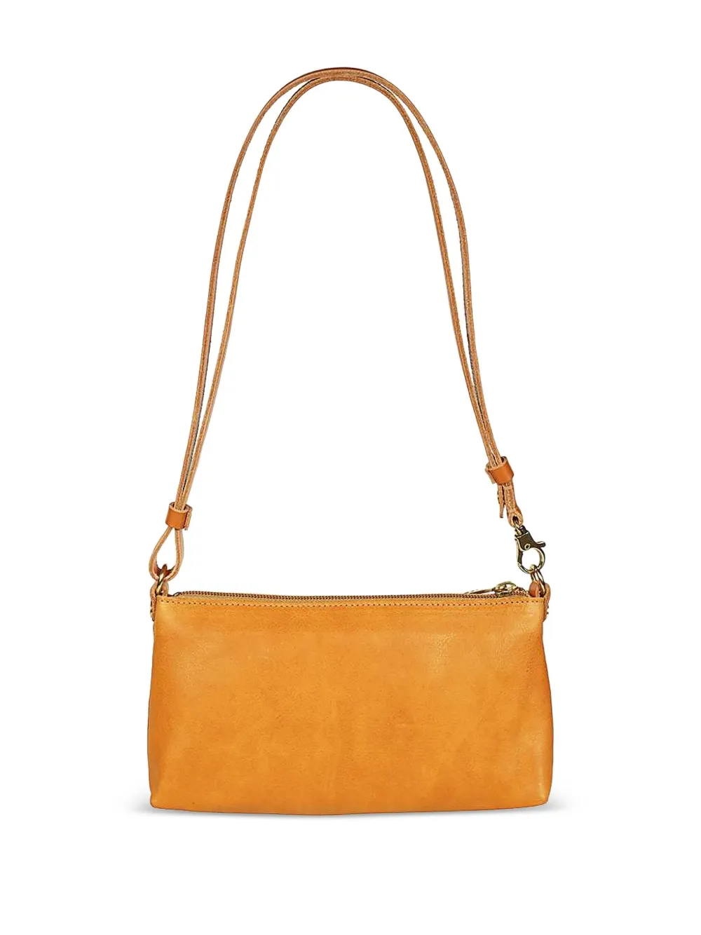 Il Bisonte leather zip-top shoulder bag - Bruin