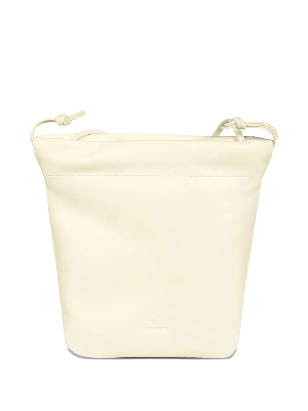 Il Bisonte Drawstring Leather Bucket Bag In Neutral
