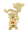 Max Mara teddy dragon pin - Gold