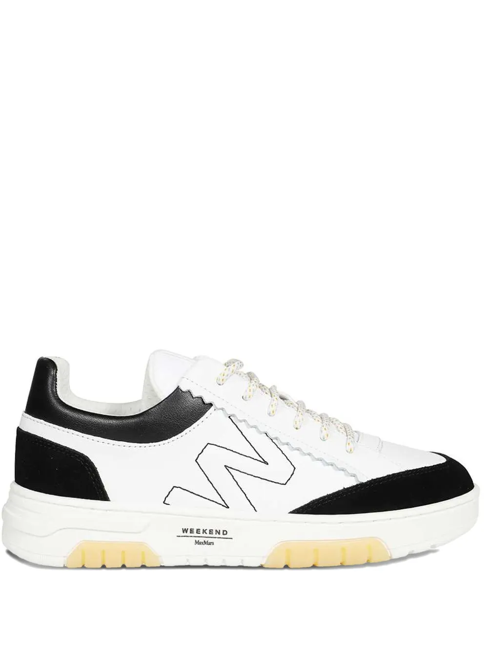 Weekend Max Mara Orlaya leather logo-detail sneakers White