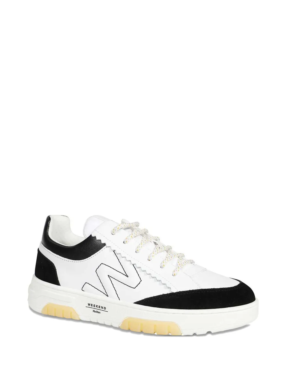 Weekend Max Mara Orlaya leather logo-detail sneakers - Wit
