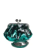 Weekend Max Mara small sequin-embellished clutc bag - Green