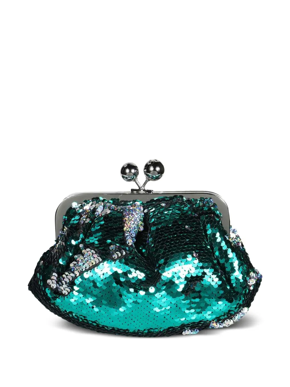 Weekend Max Mara small sequin-embellished clutc bag - Groen