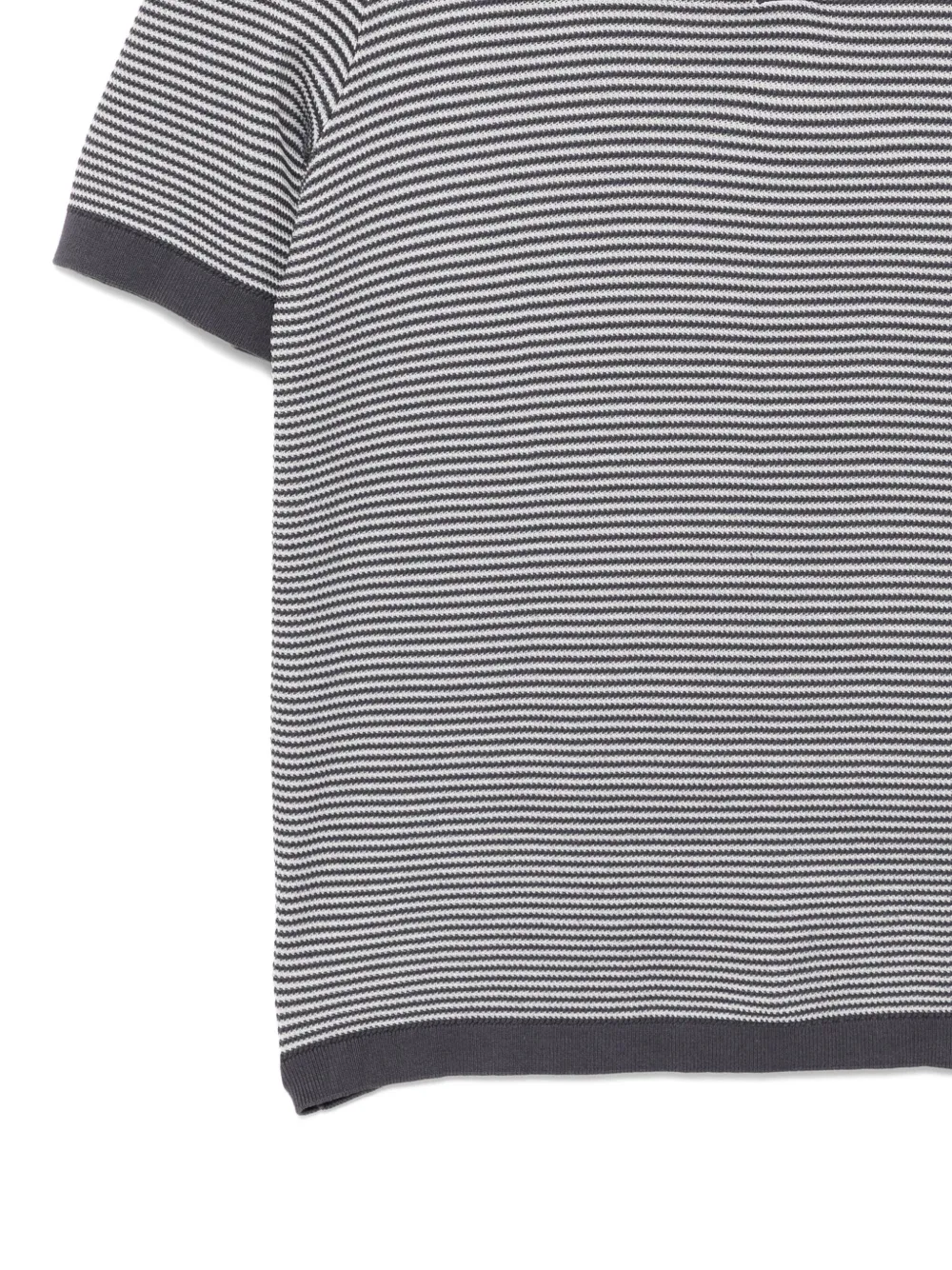 Rag & Bone Harvey Chevron Johnny Collar Polo In Gray