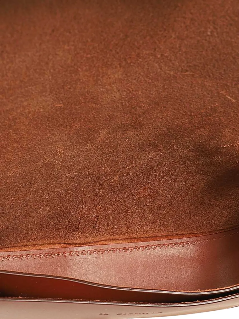 Il Bisonte Leren schoudertas met omslag Bruin