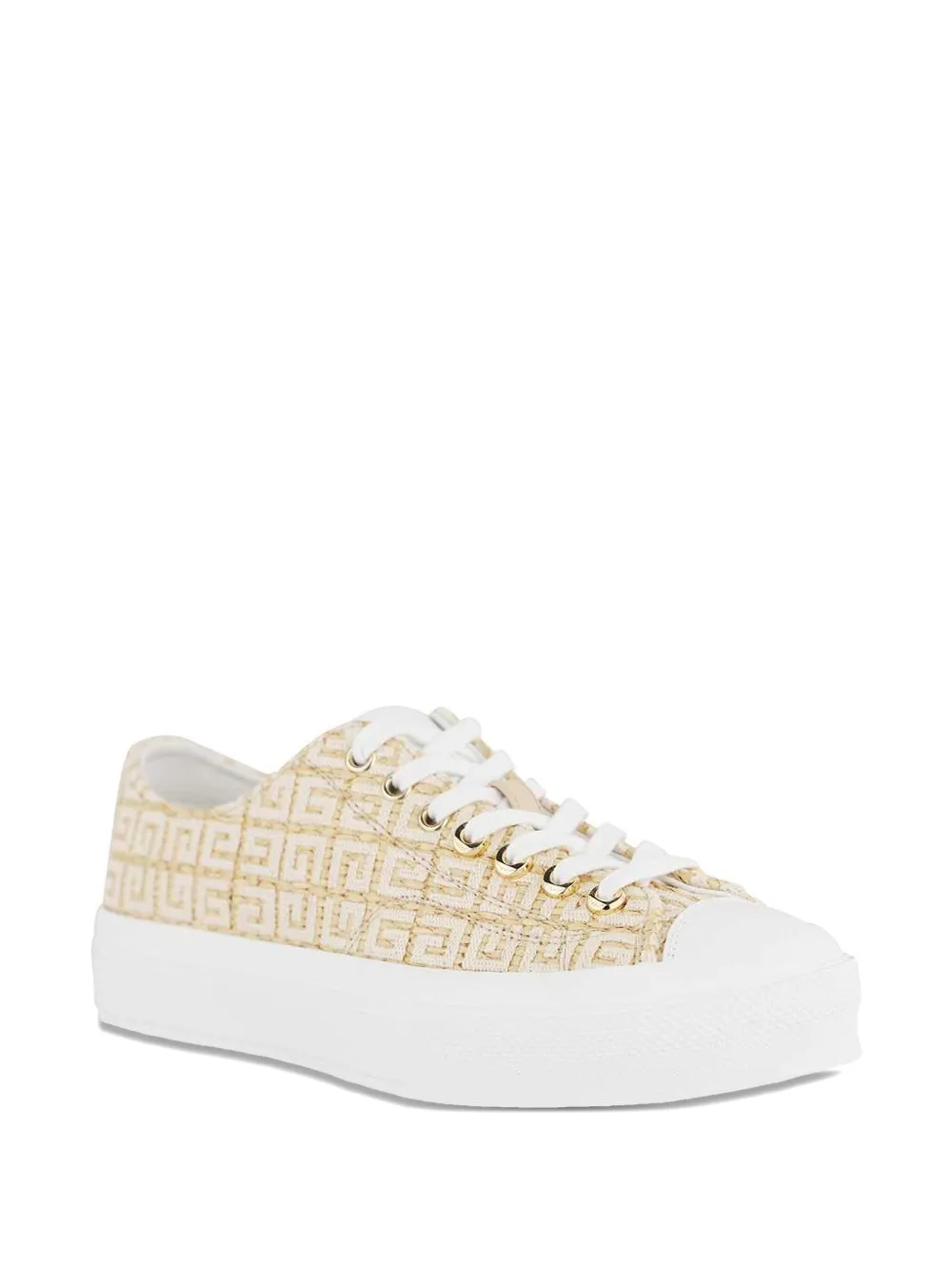 Givenchy 4G-pattern platform sneakers - Beige
