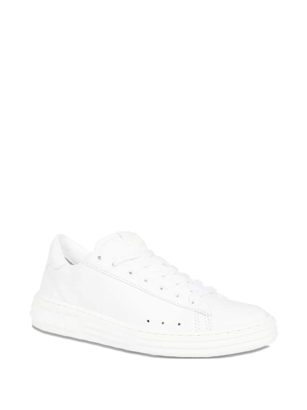 MSGM logo-detail leather sneakers - Wit