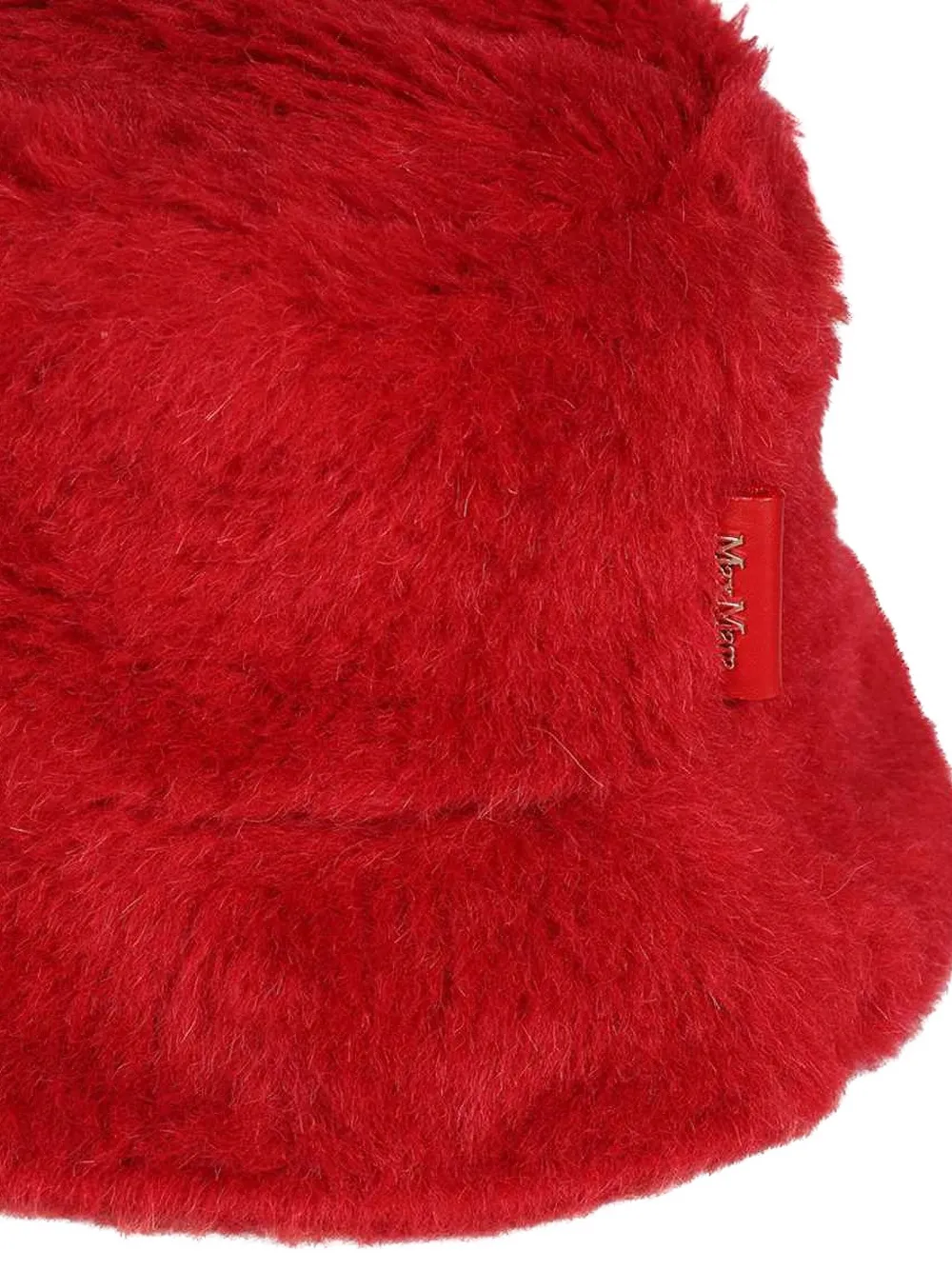 Max Mara Logo-detail Bucket Hat In Red