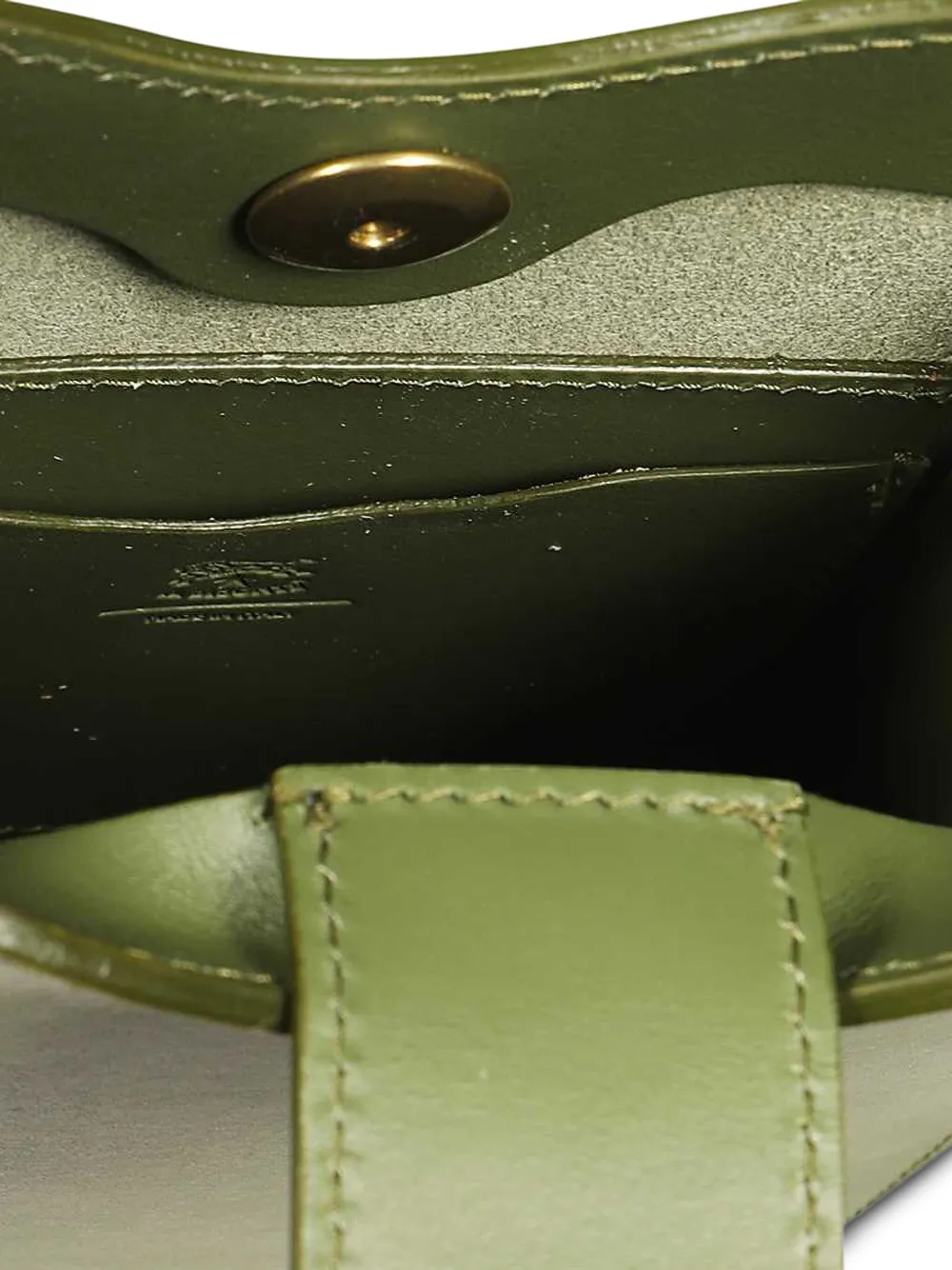  Il Bisonte Roseto Press-fastener Shoulder Bag - Green 