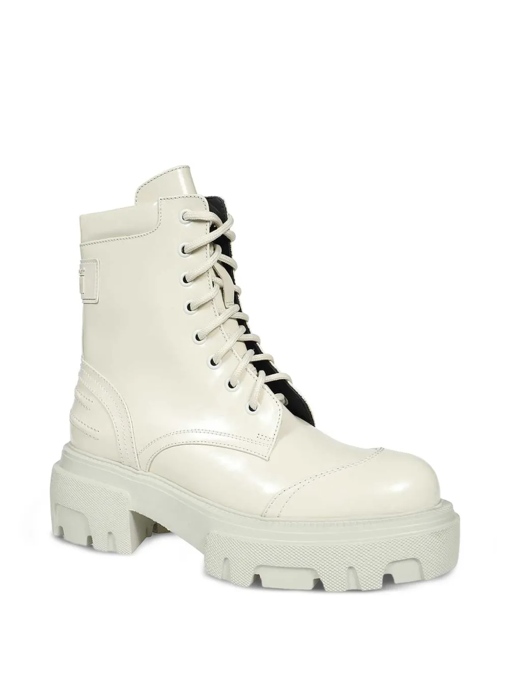 MSGM lace-up platform boots White