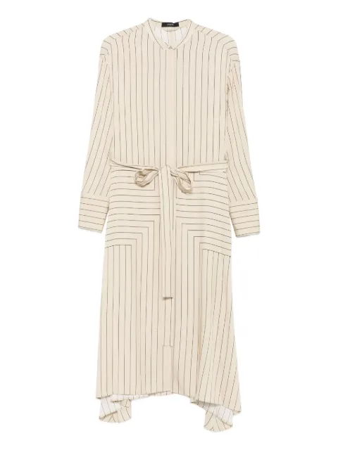 JOSEPH pinstripe belted midi dress