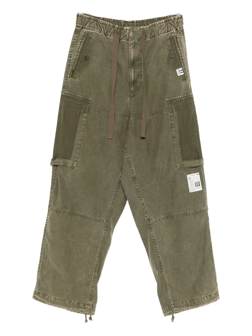 Maison MIHARA YASUHIRO cargo pocket drawstring trousers Groen
