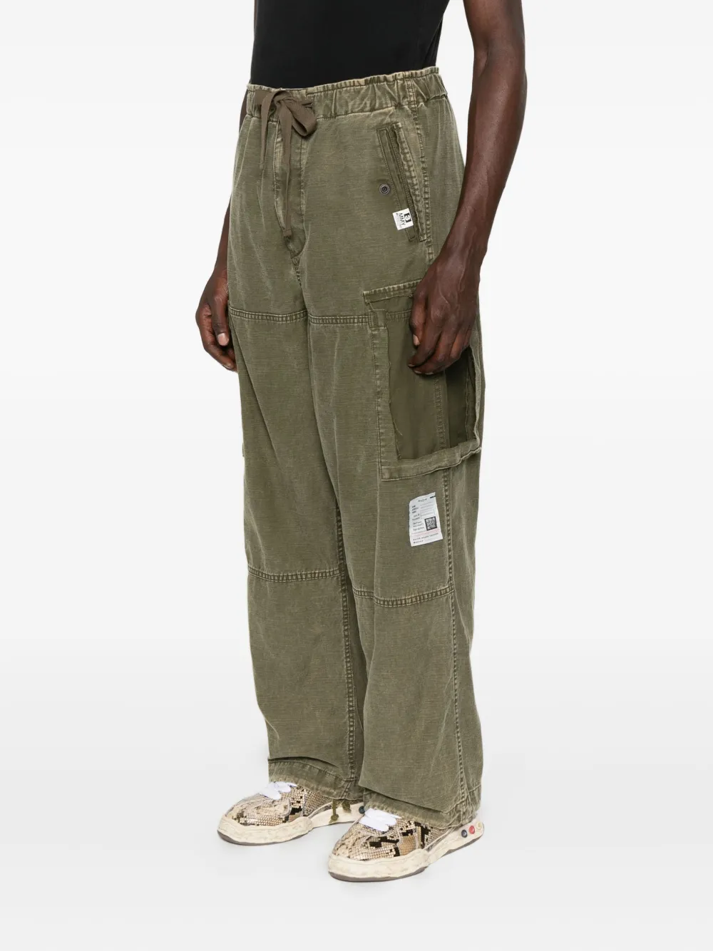 Maison MIHARA YASUHIRO Cargo broek met trekkoord Groen