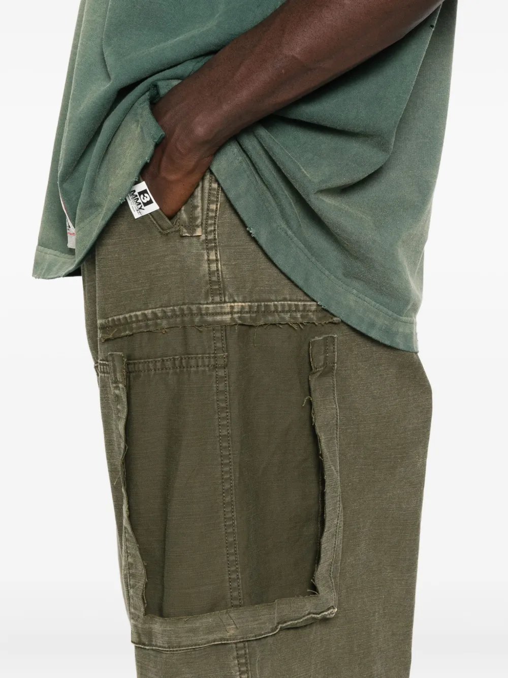 Maison MIHARA YASUHIRO Cargo broek met trekkoord Groen