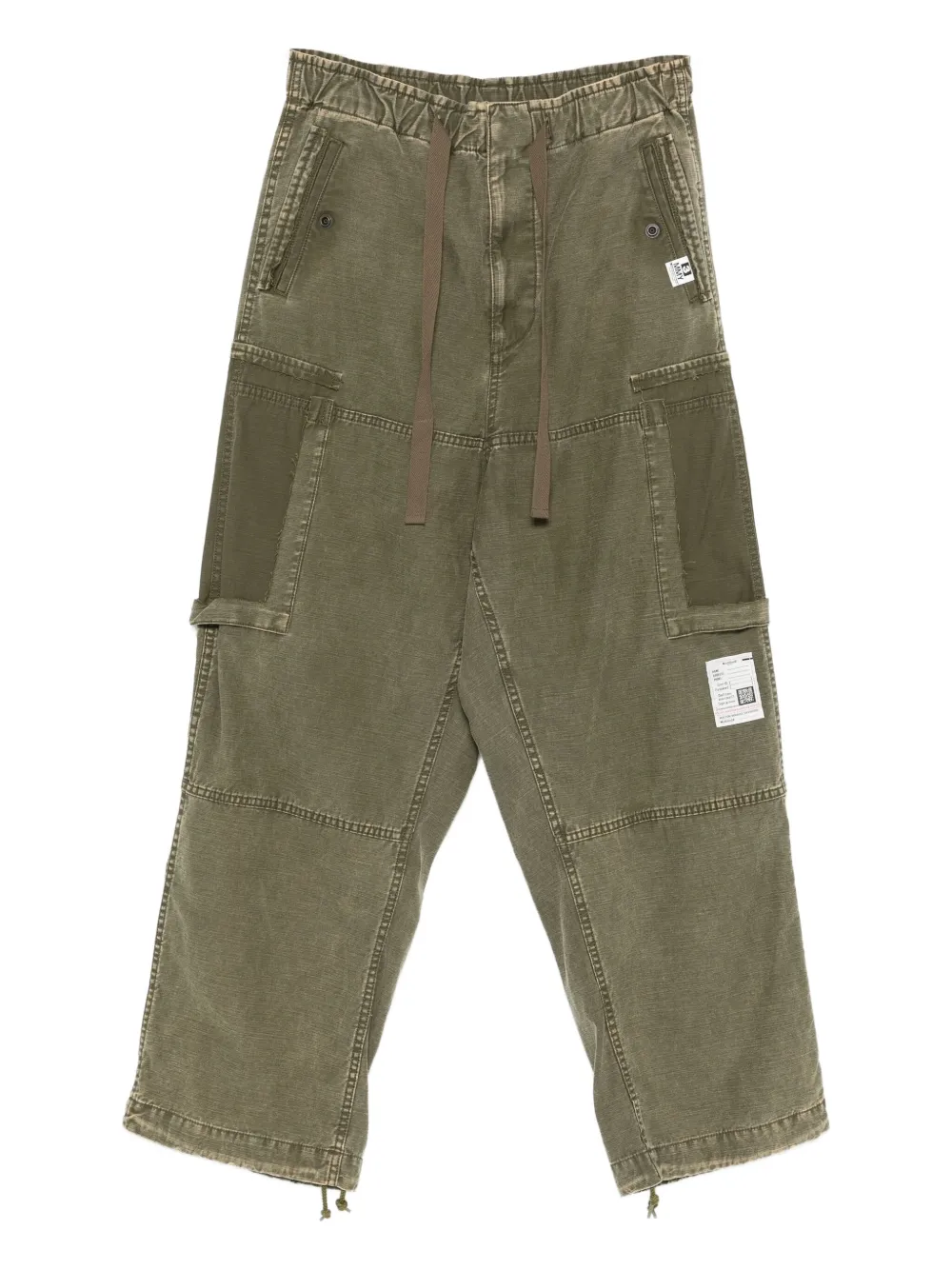 Maison MIHARA YASUHIRO Cargo broek met trekkoord Groen