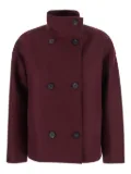 Harris Wharf London high-neck double-breasted coat - Red