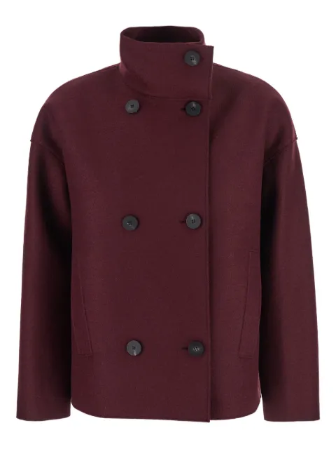 Harris Wharf London high-neck double-breasted coat