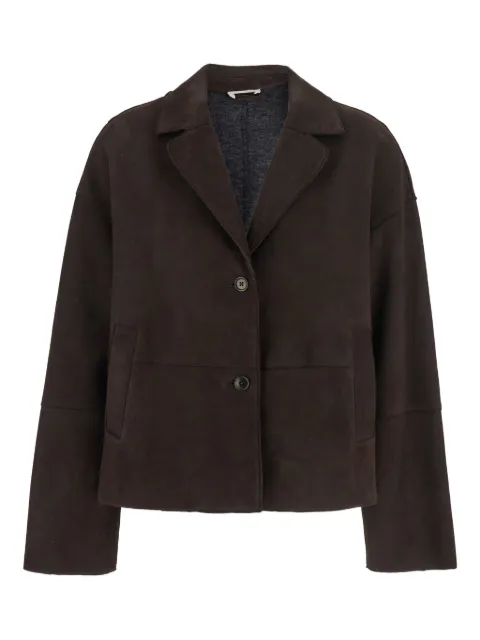 P.A.R.O.S.H. suede button-fastening jacket