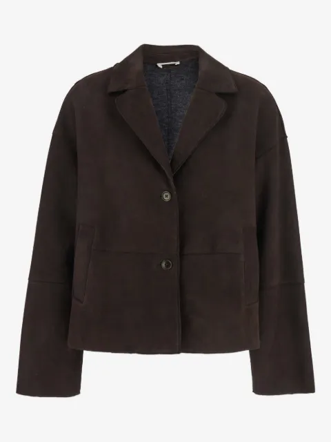 P.A.R.O.S.H. suede button-fastening jacket