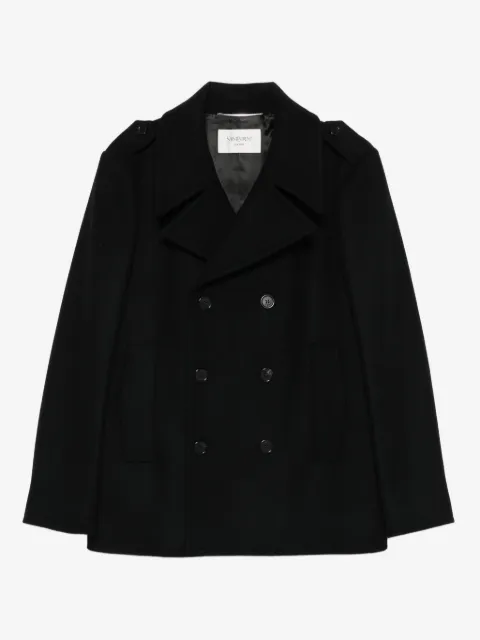 Saint Laurent abrigo con doble botonadura