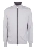 Gran Sasso high-neck zip-up cardigan - Grey