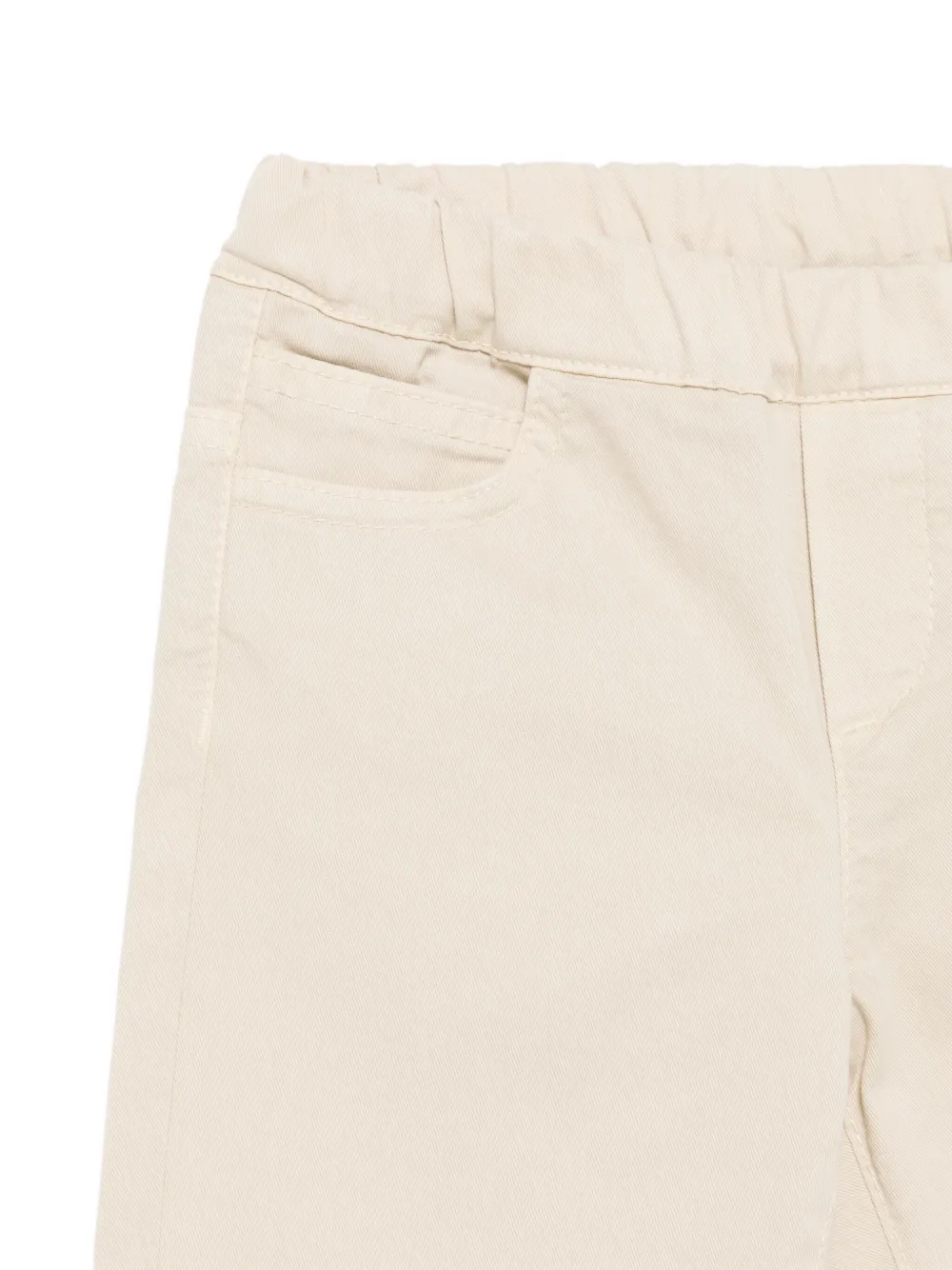 Fay Kids Broek met elastische tailleband en zak Beige