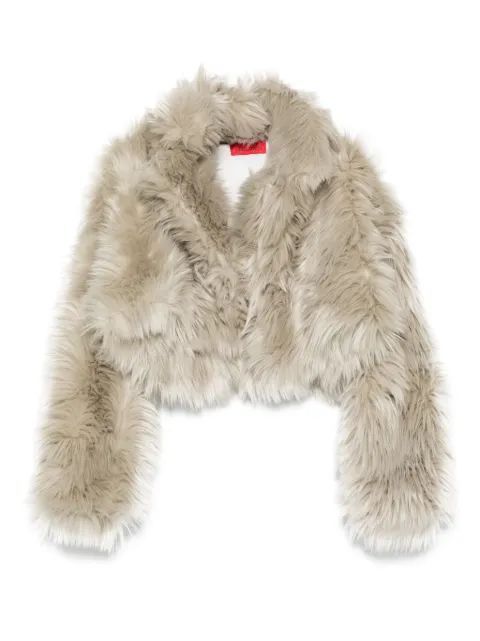 THELATEST cropped faux-fur jacket