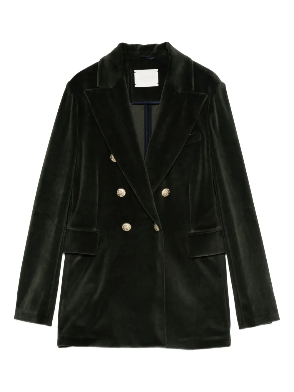 Circolo 1901 velvet double-breasted jacket | Green | Image 1