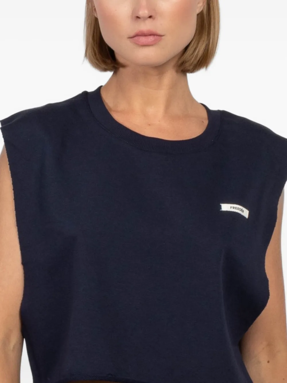 Freedér Soft Raw-edge Tank Top In Blue