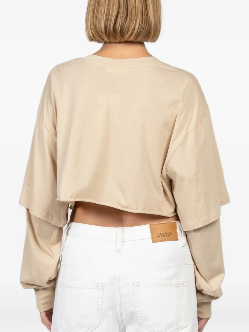Freedér Easy Breeze Double-layered Cropped Top In Neutral