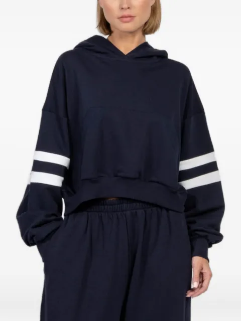 FREEDÉR double-striped crop hoodie