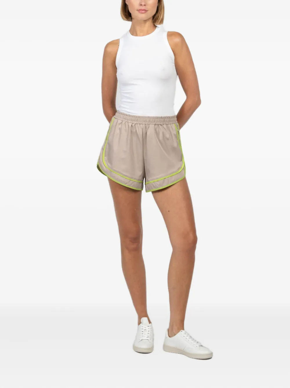 FREEDÉR short en coton à liserés contrastants | Shorts courts | Image 2