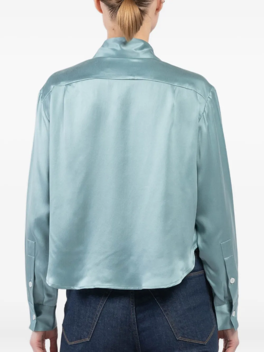 Cissa Belle Button Down Shirt In Ether In Blue