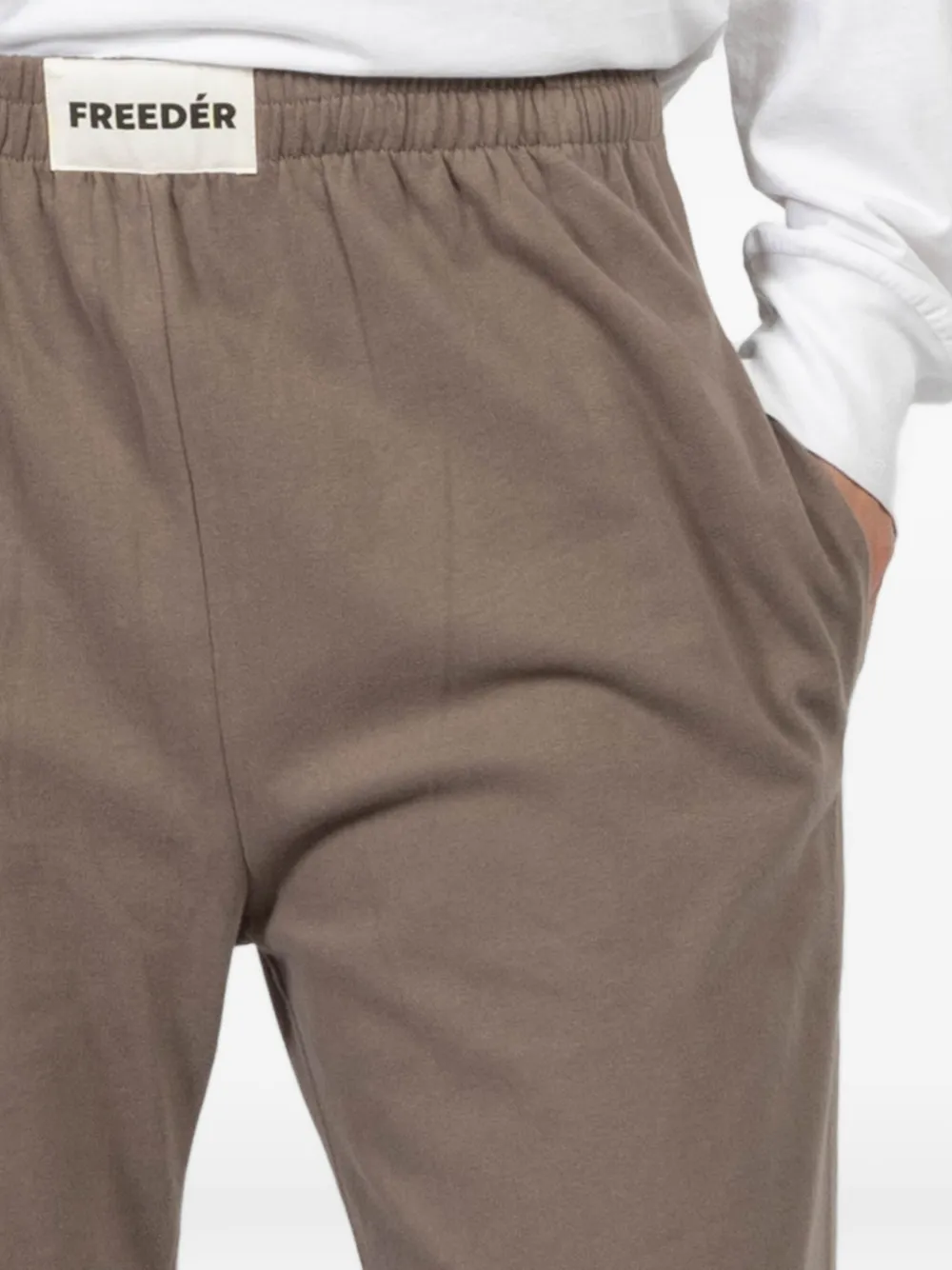 FREEDÉR Trainingsbroek met elastische tailleband Bruin
