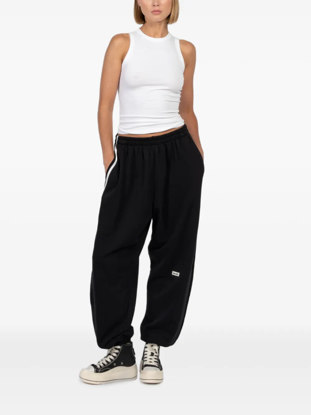 FREEDÉR Joggingbroek met logopatch - Zwart