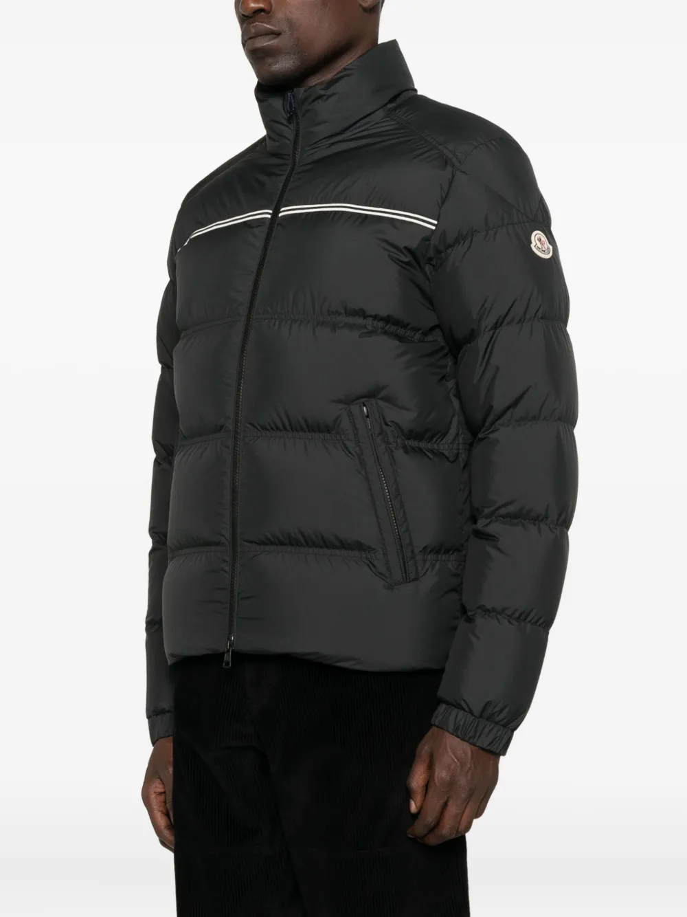 Moncler Gewatteerd jack met logopatch Grijs
